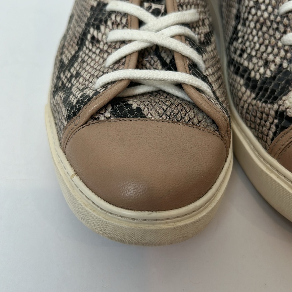 Cole Haan Hendrix Snake Print Laceup Sneakers Leather Animal Print Size 8 - Picture 3 of 13